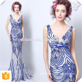 Custom Made Full Length Elegant Blue Sweet Heart Fishtail Bodycon Gown Mermaid Long Evening Dresses